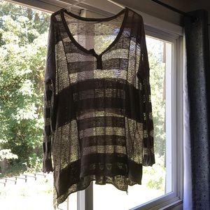 Free people light Brown shirt.  Size extra small.